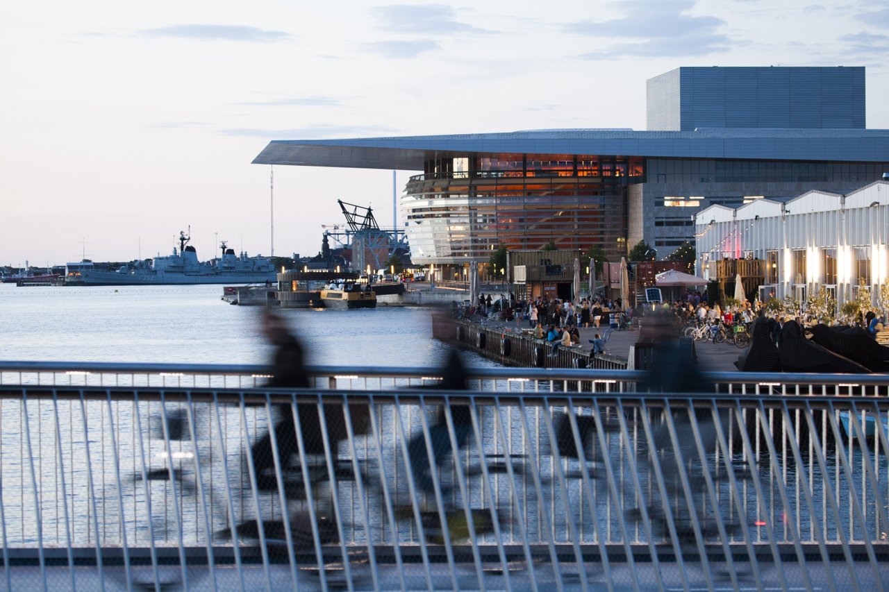 Bridge in Copenhagen in front of the Royal Opera House