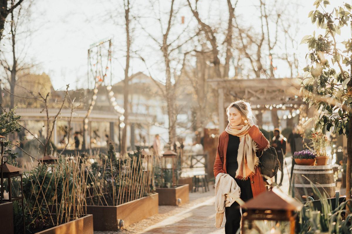 Girl in Tivoli Gardens Copenhagen