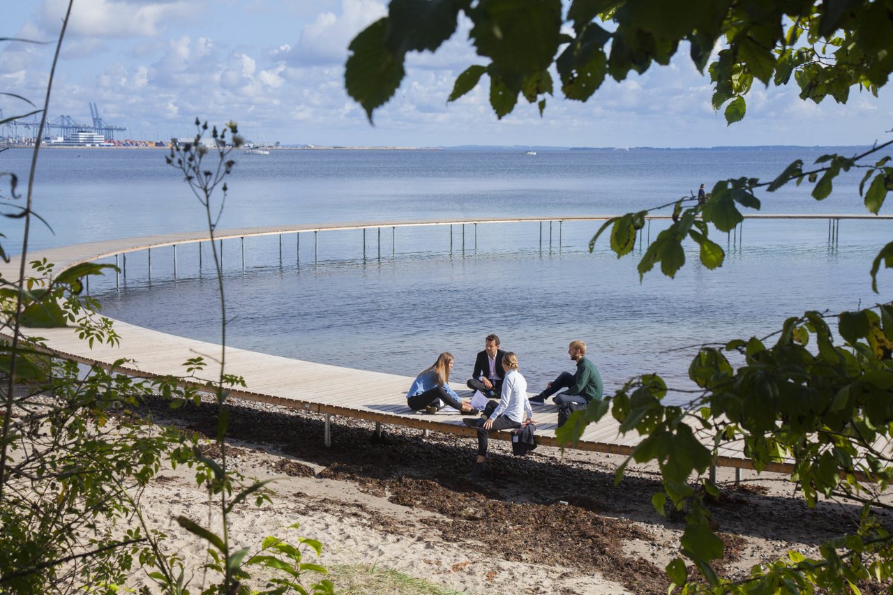 Meeting on infinity bridge in Århus