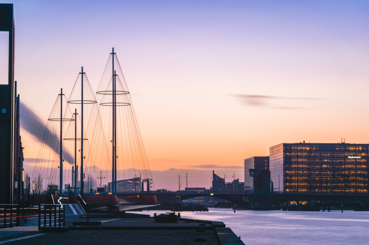 cirkel broen sunset copenhagen