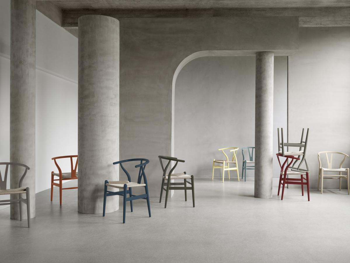 The CH24 chairs designed by Hans J Wegner