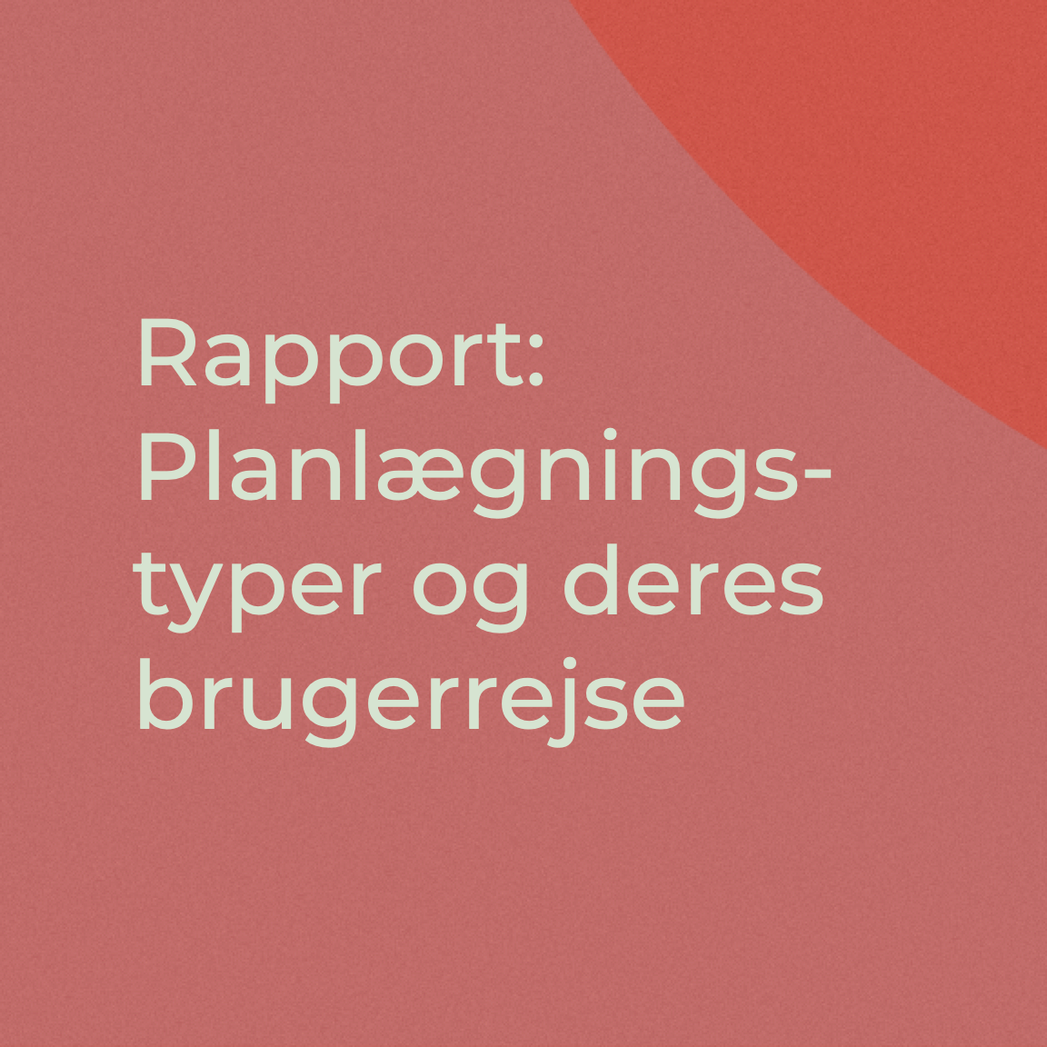 MOSAIK - planlægningstyper