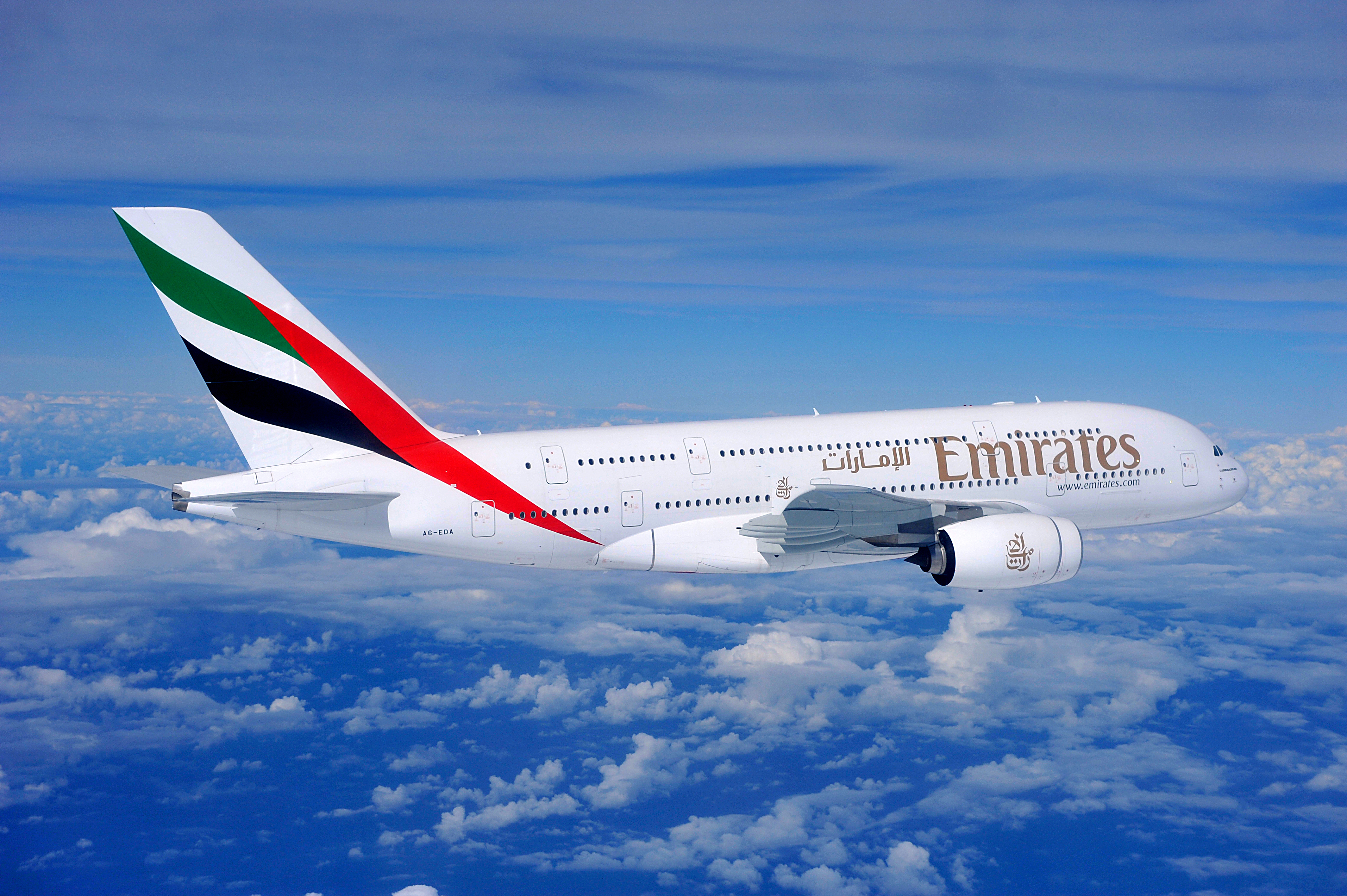 Emirates Airbus A380 Air to Air
