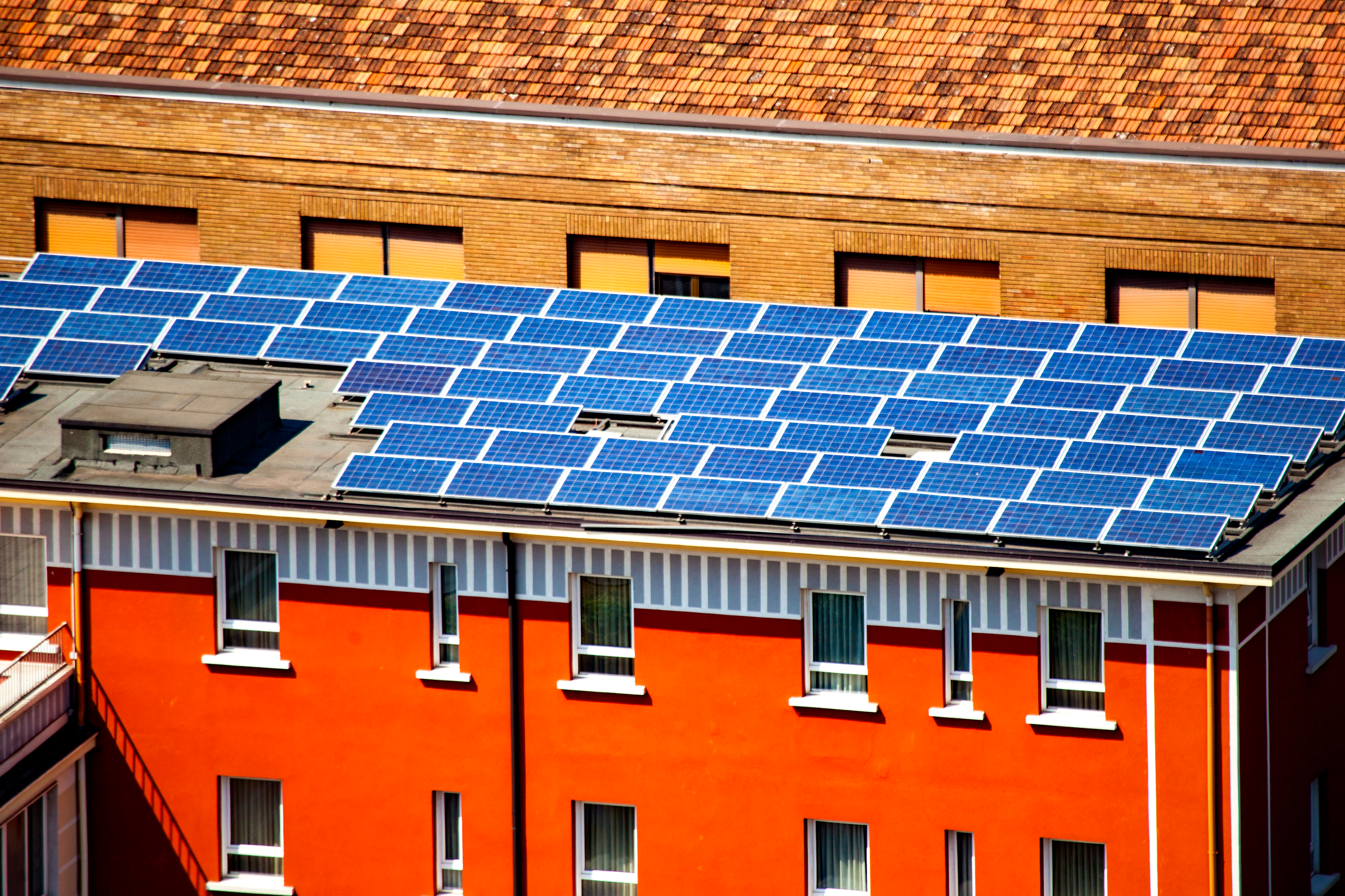 Hotel with solor panels