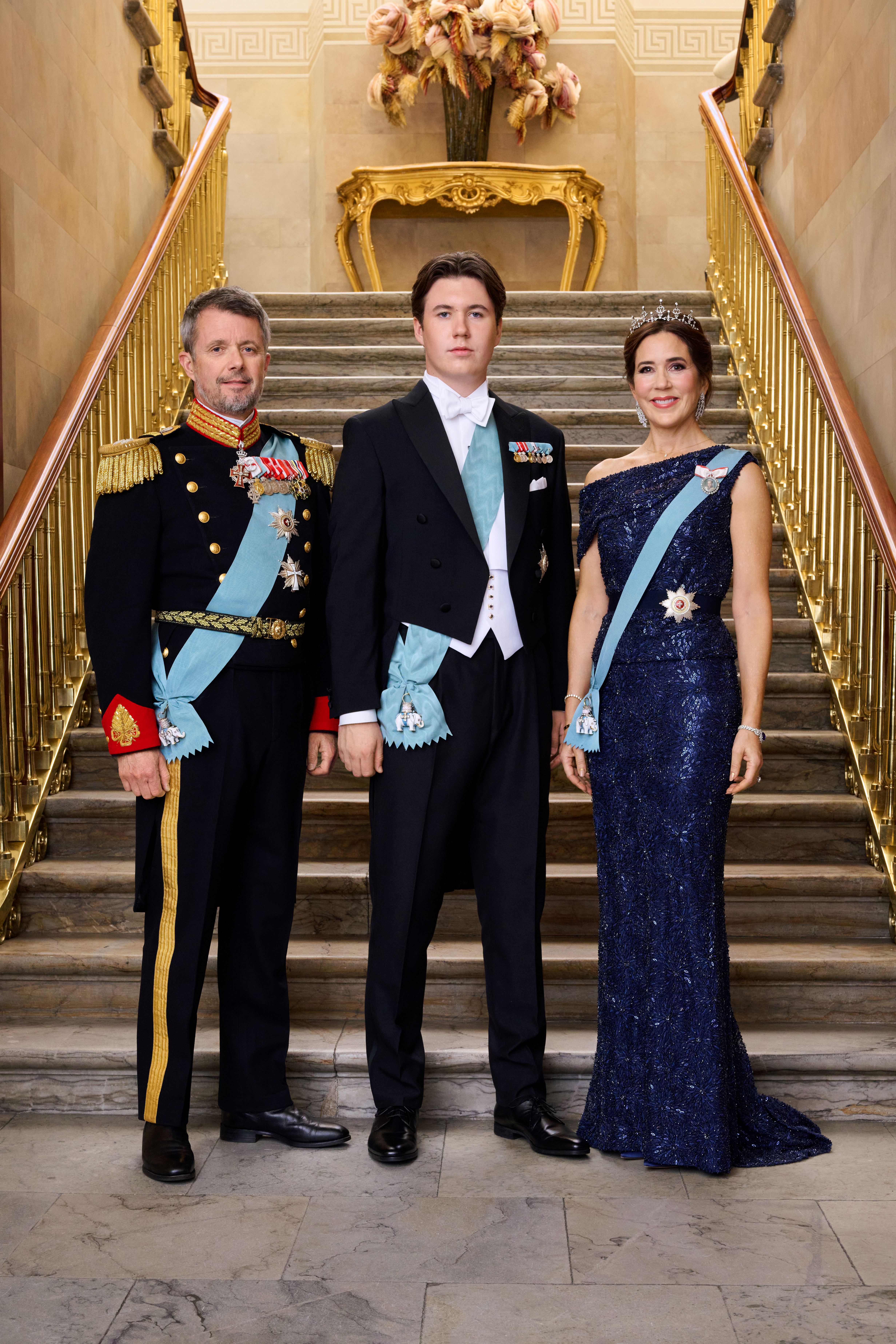 The Crown Prince couple and Prince Christian