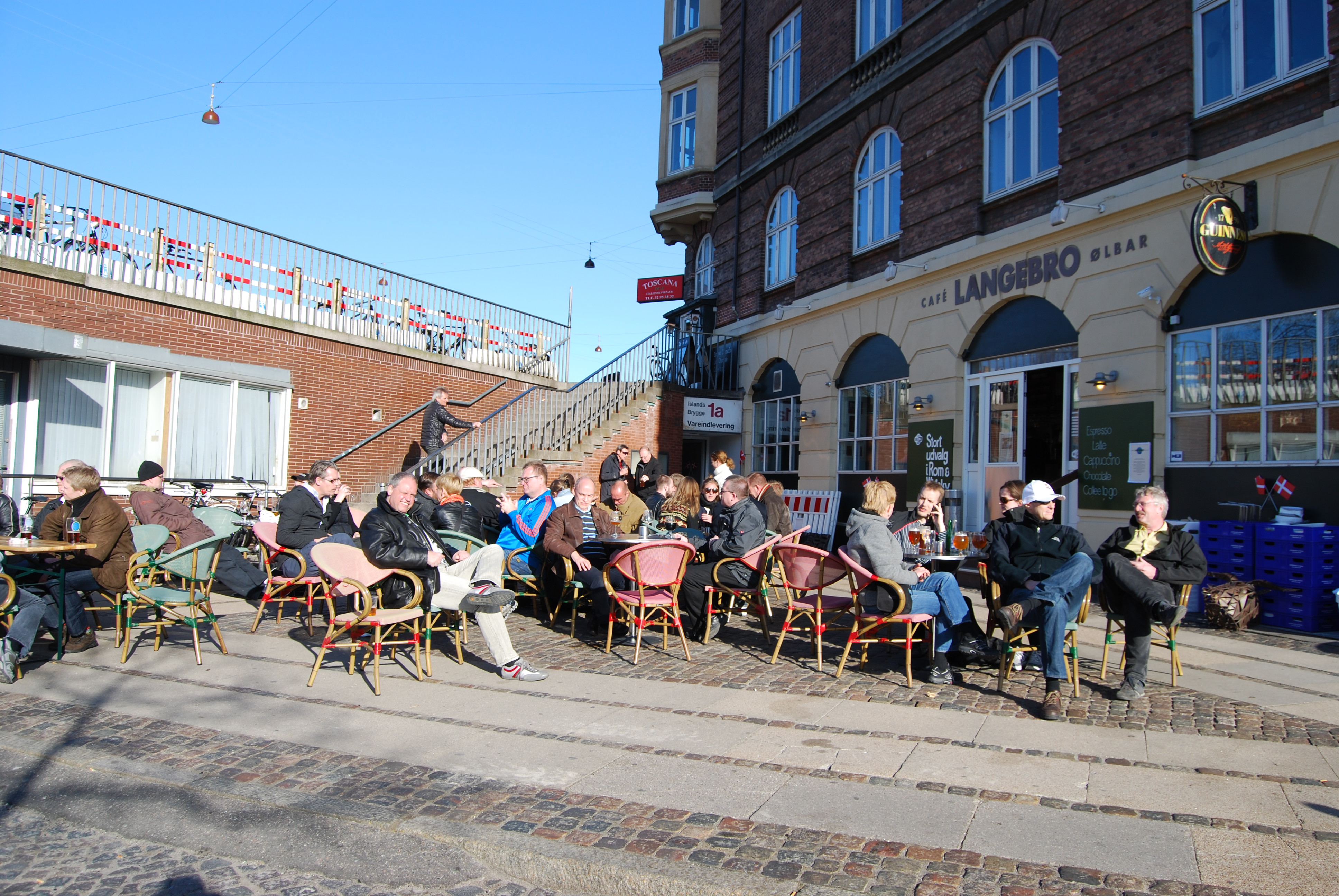 Drinks with a harbour view - Café Langebro on Islands Brygge, Copenhagen