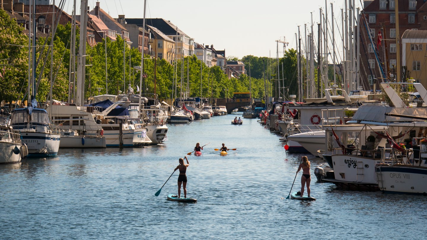 Copenhagen views from a SUP board