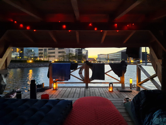 Copenhagen Raft - Floating Shelter in Copenhagen - Blue Raft