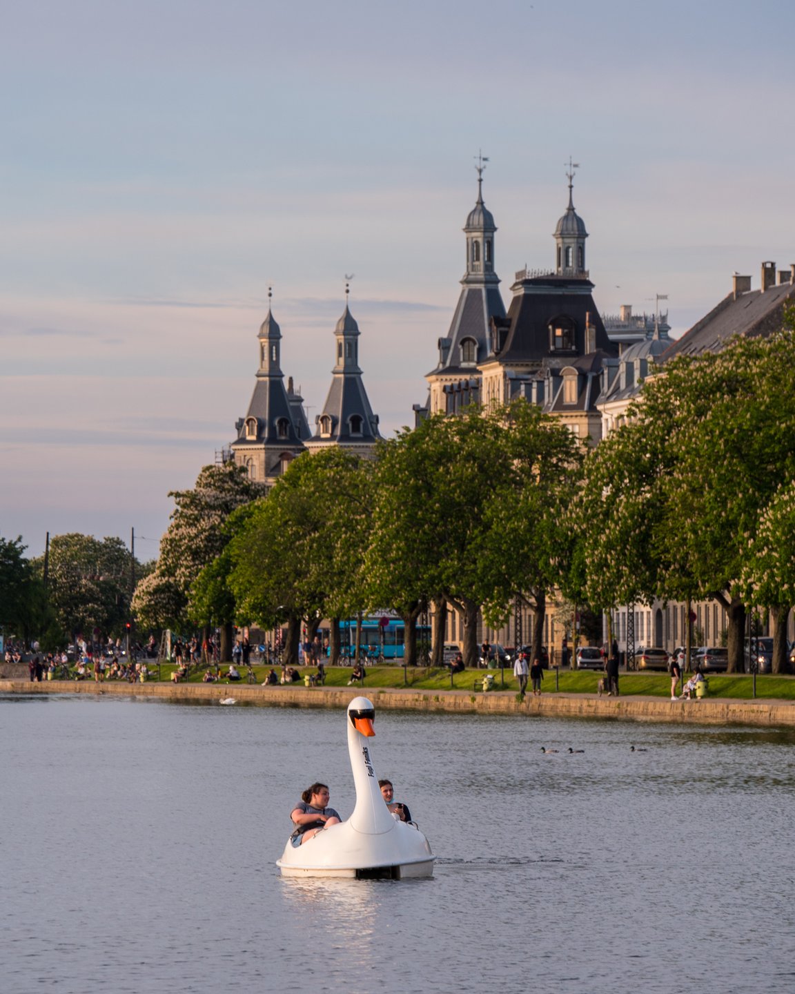 Summertime in Copenhagen, sailing on the lakes