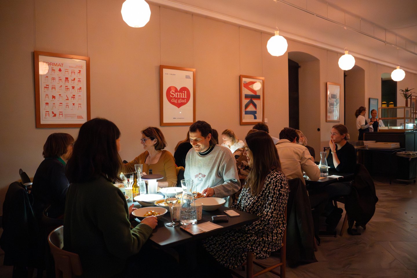 Fællesspisning på Designmuseum Danmark