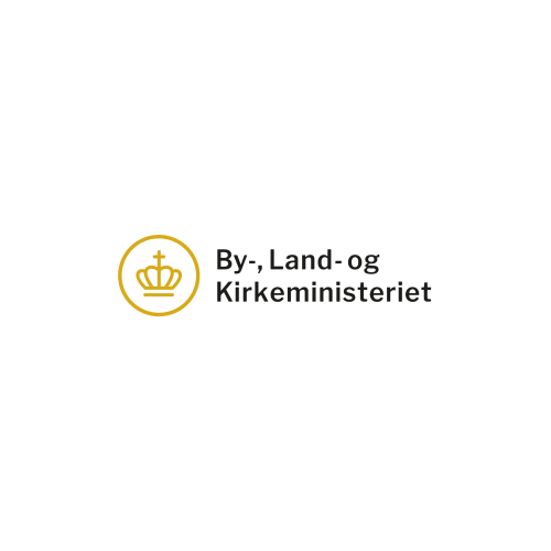 By-, Land- og Kirkeministeriet logo