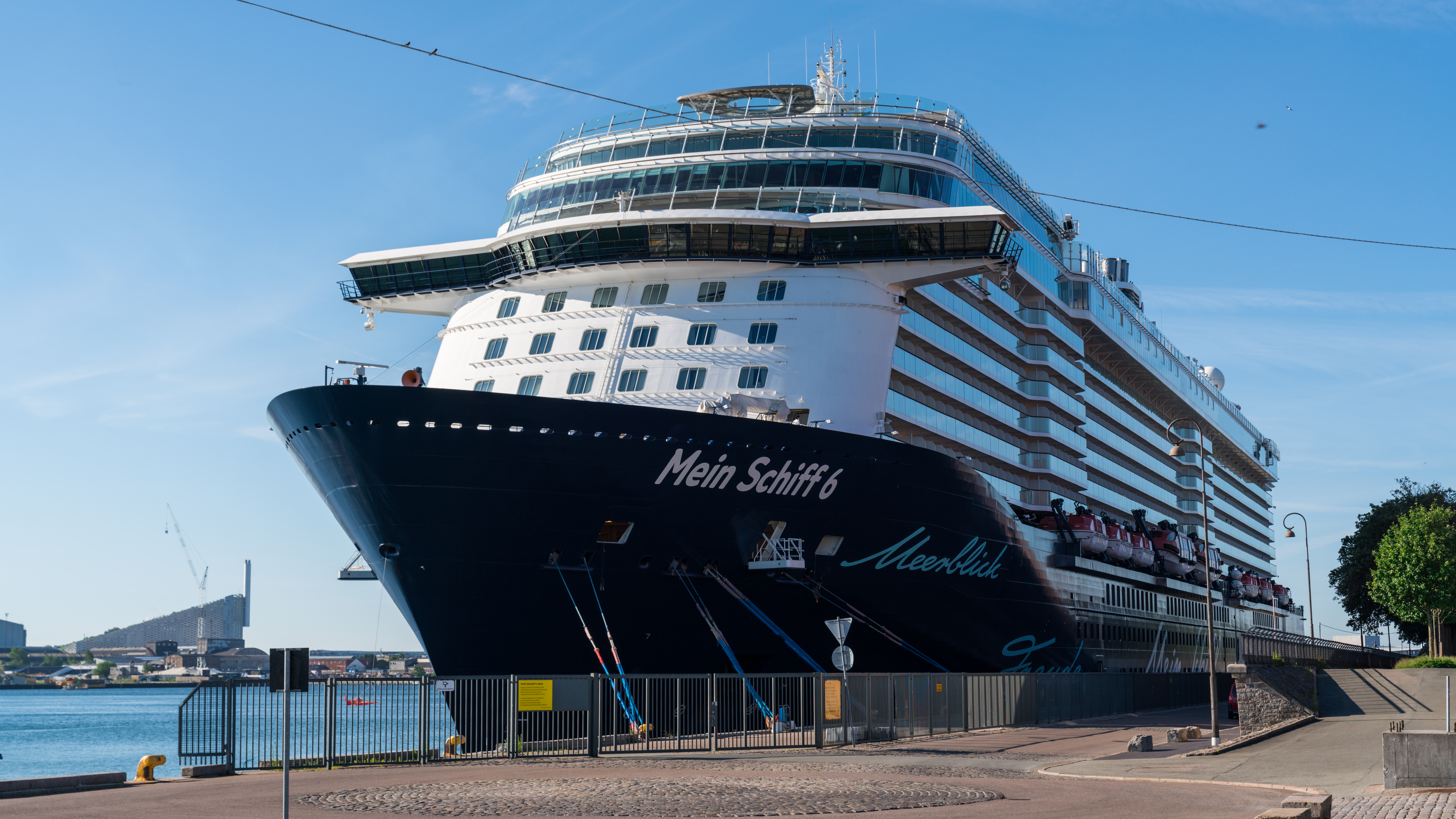 Cruise ship at Langelinie
