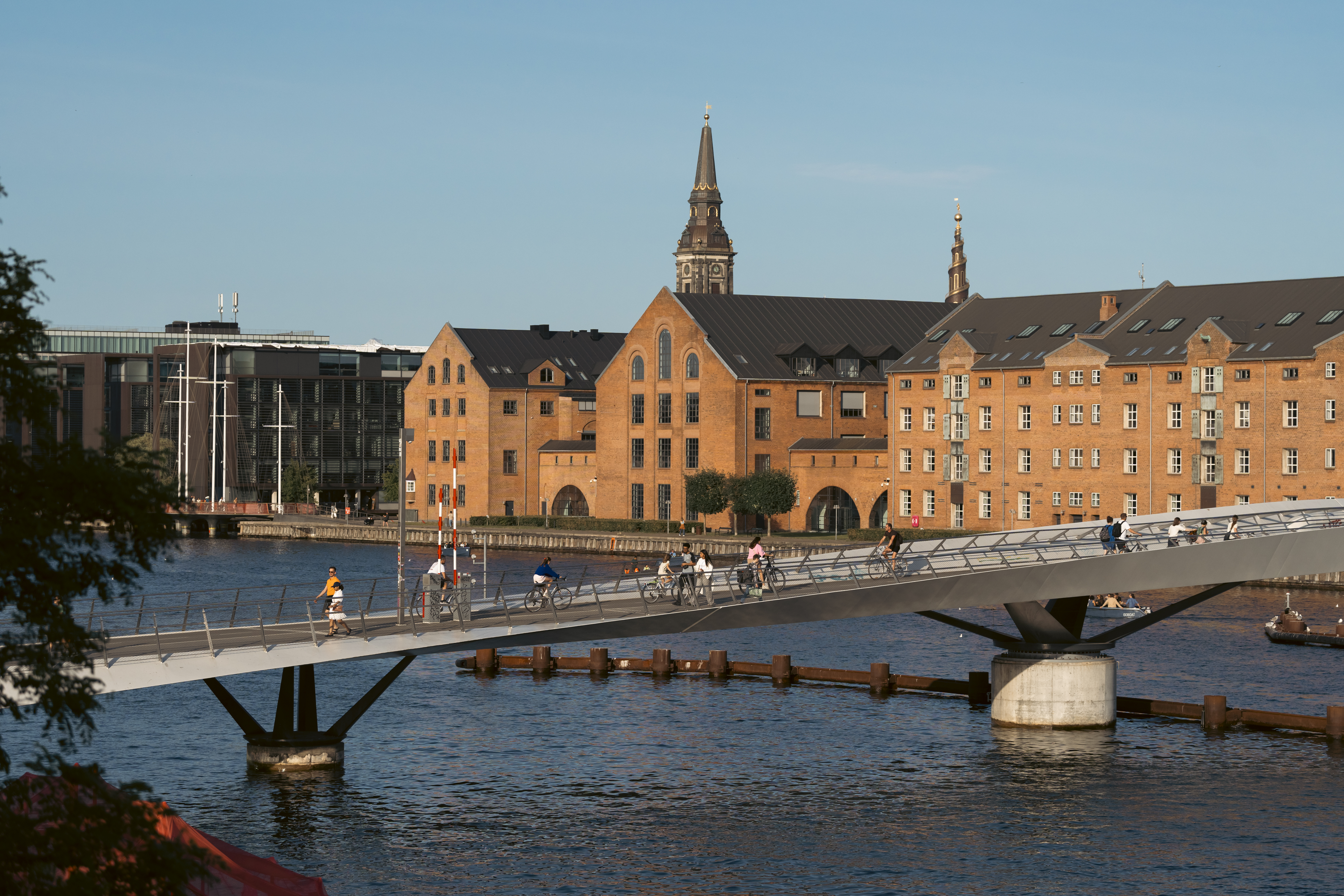 Summer in Copenhagen people cycling
