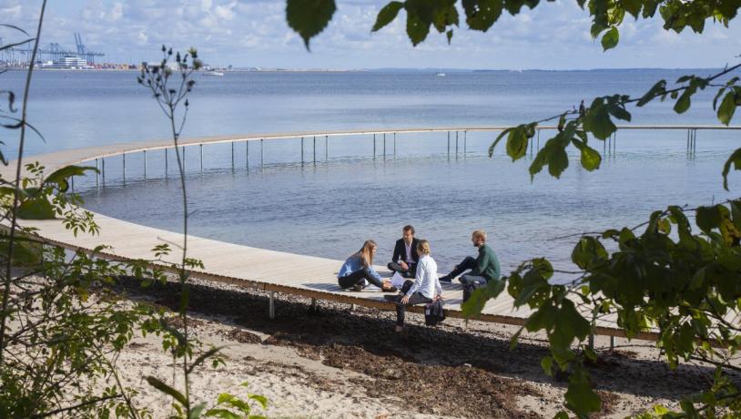 Meeting on infinity bridge in Århus