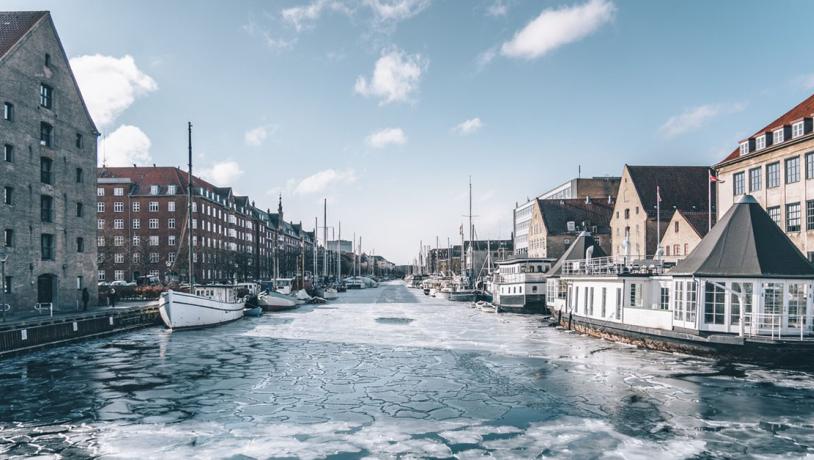 Copenhagen canals with ice