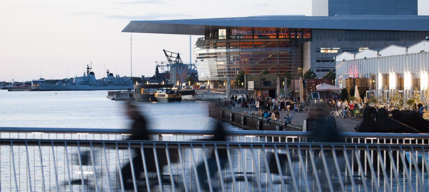 Bridge in Copenhagen in front of the Royal Opera House