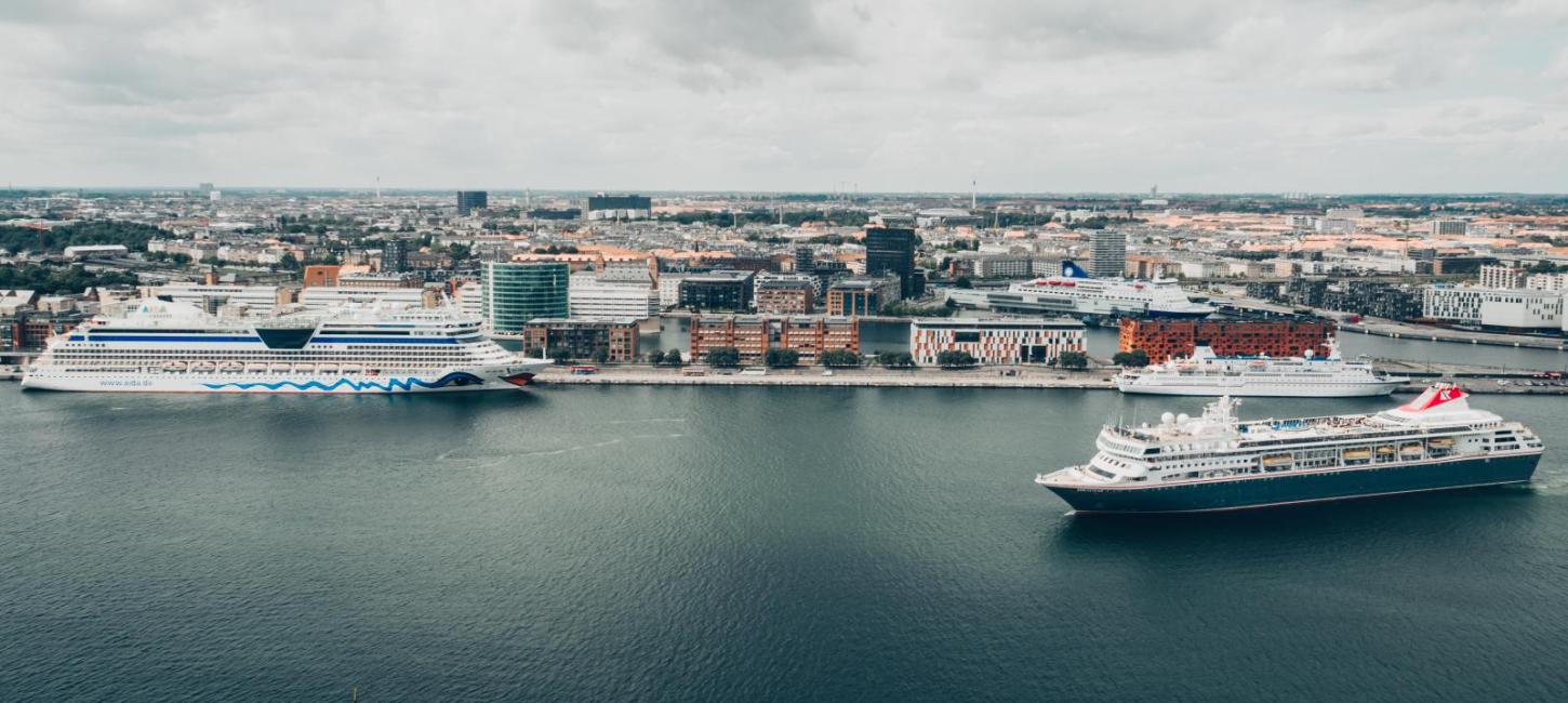 Cruise ships at Langelinie