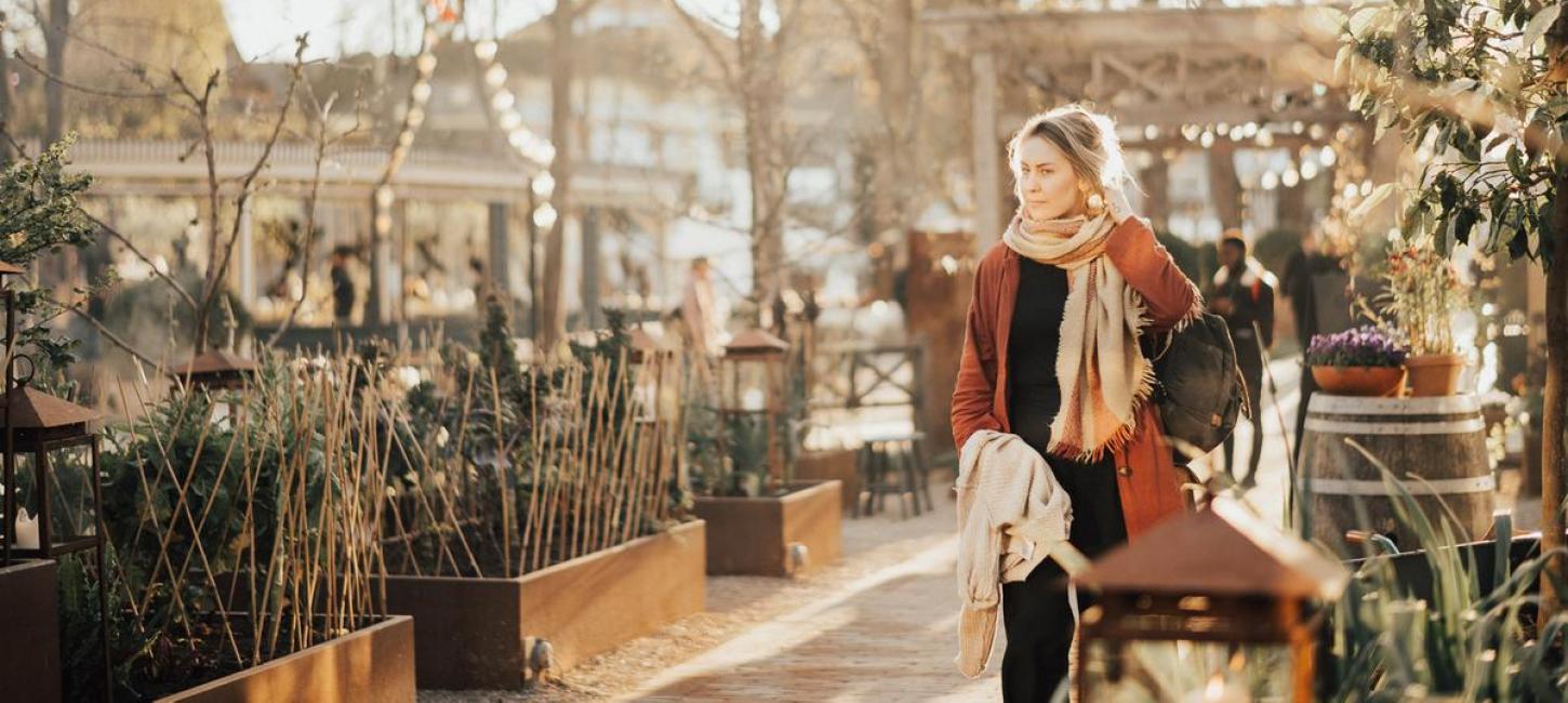 Girl in Tivoli Gardens Copenhagen