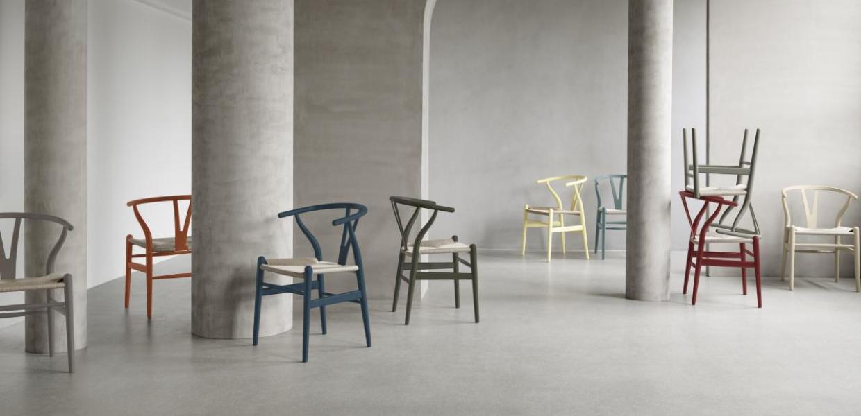 The CH24 chairs designed by Hans J Wegner