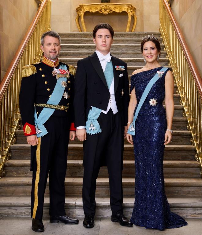 The Crown Prince couple and Prince Christian