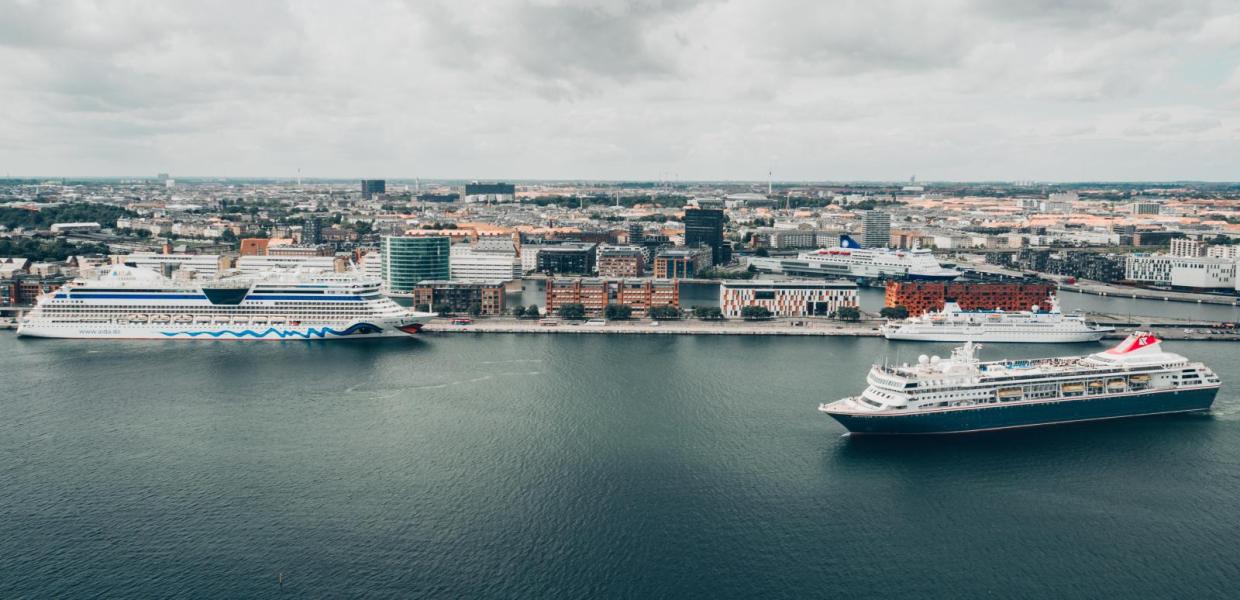 Cruise ships at Langelinie