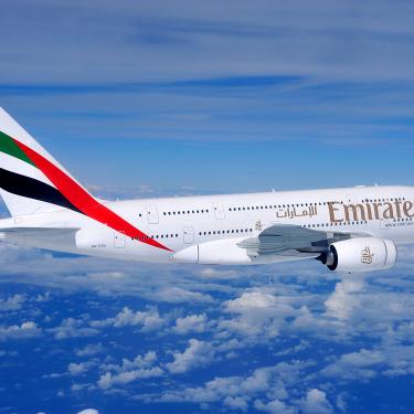 Emirates Airbus A380 Air to Air