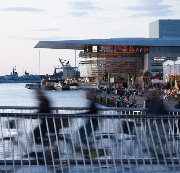 Bridge in Copenhagen in front of the Royal Opera House