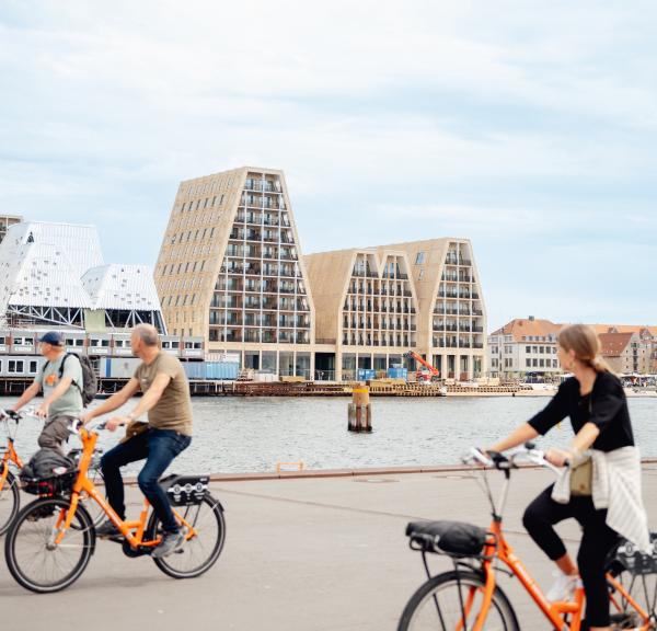 Biking at Ofelia Plads