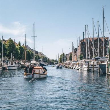 boat in the canals of Copenhagen