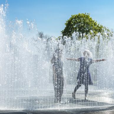 Water Pavilion by Jeppe Hein