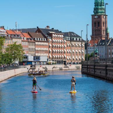 Copenhagen views from a SUP board