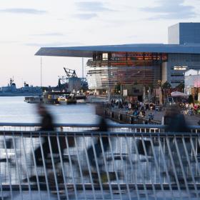 Bridge in Copenhagen in front of the Royal Opera House