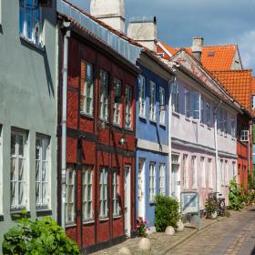 Elsinore old town couloured houses