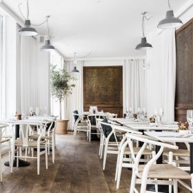 Hans Wegner classic chairs at local Copenhagen eatery Scarpetta