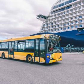 Shuttle bus at Ocean Quay