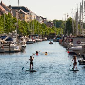 Copenhagen views from on a SUP board