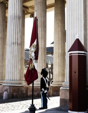 Royal Guard at Amalienborg Palace in Copenhagen